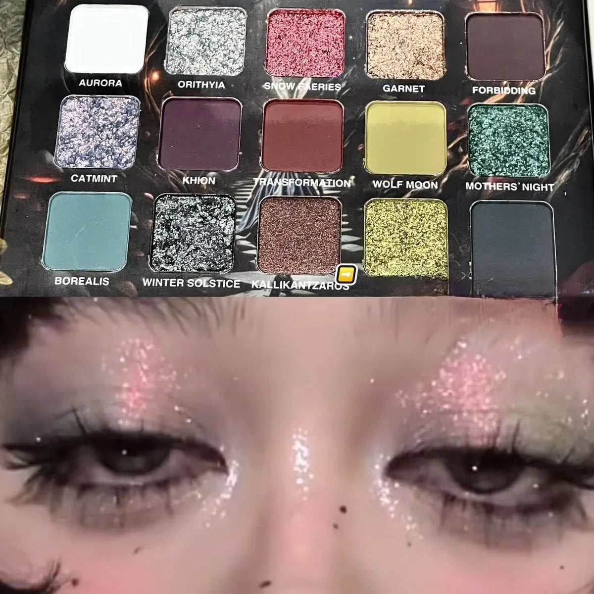 Purple Chameleon 15-Color Eyeshadow Palette - Shimmer & Matte