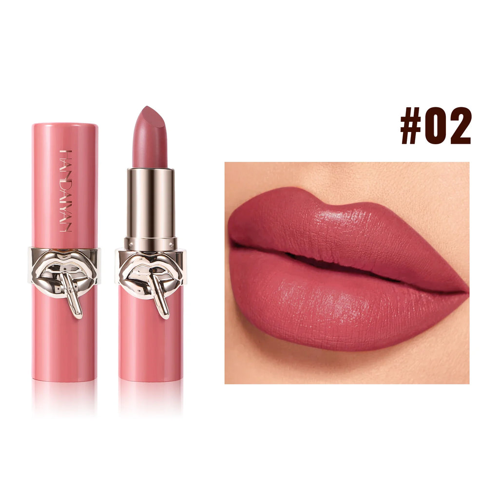 Creamy Velvet Lipstick Moisturizing Long Lasting Waterproof Non Stick Cup Rich Color 6 Shades Smooth Lip Makeup For Women