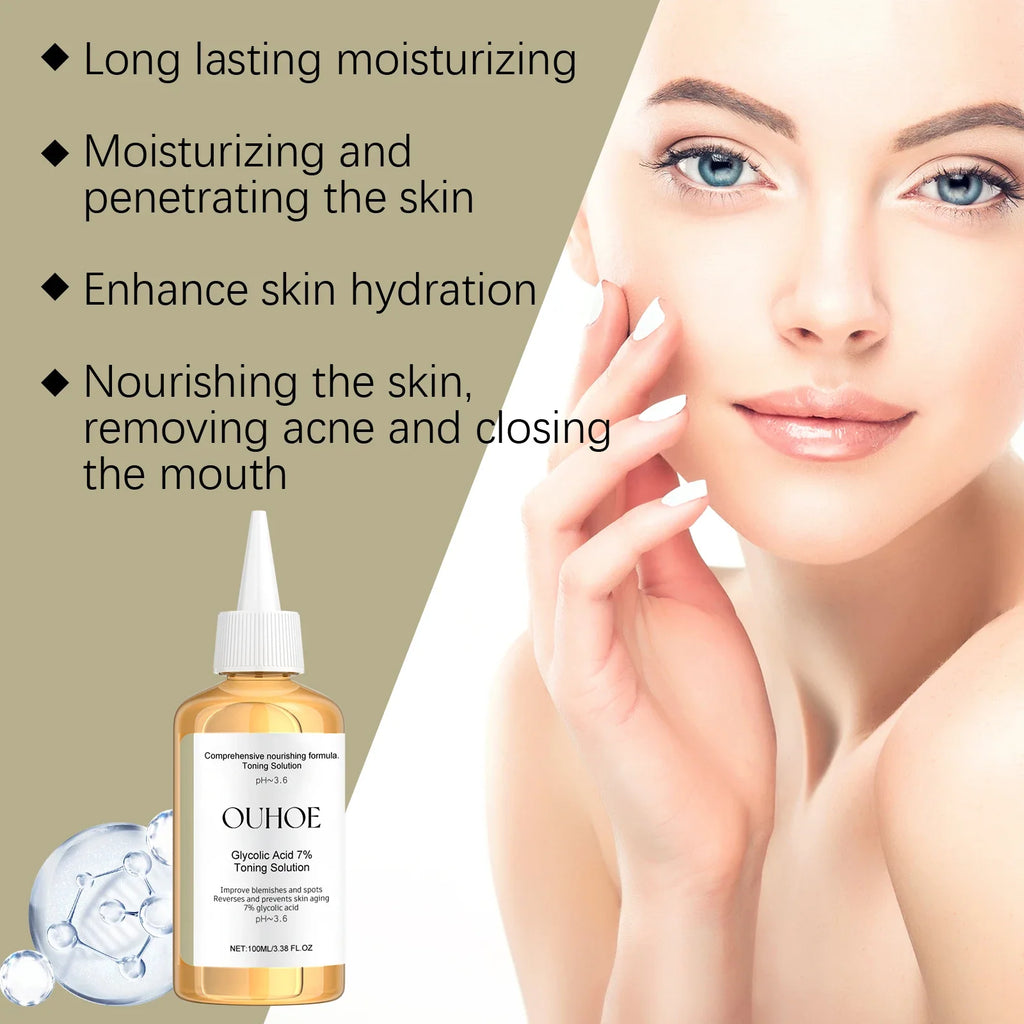 Glycolic Acid 7% Moisturizing Toner Remove Acne Improve Skin Condition Replenish Water Moisturize Skin Tender Skin&Toner Essence