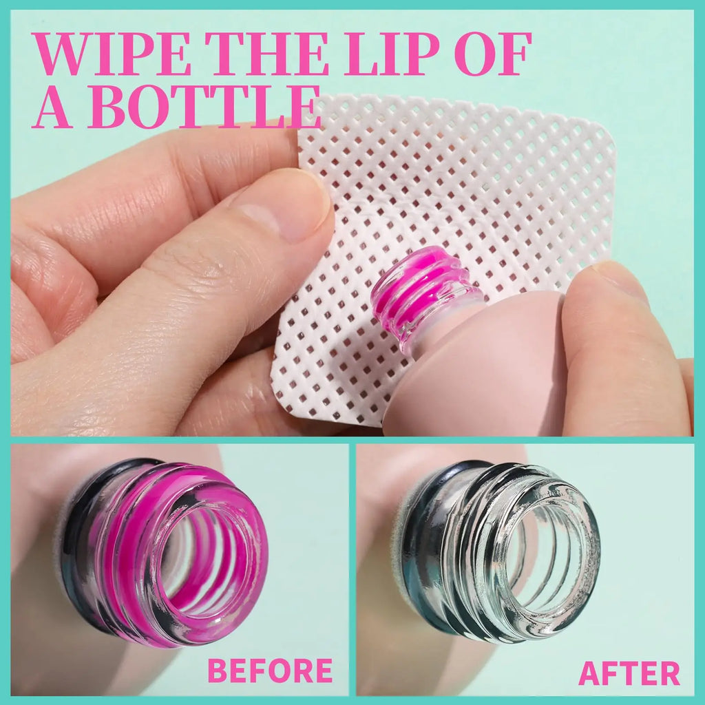 YIKOOLIN 200 Pieces Lint-Free Nail Wipes Professional Eyelash Extension Glue Wipes Nail Polish Removal Wipes for Salon Use