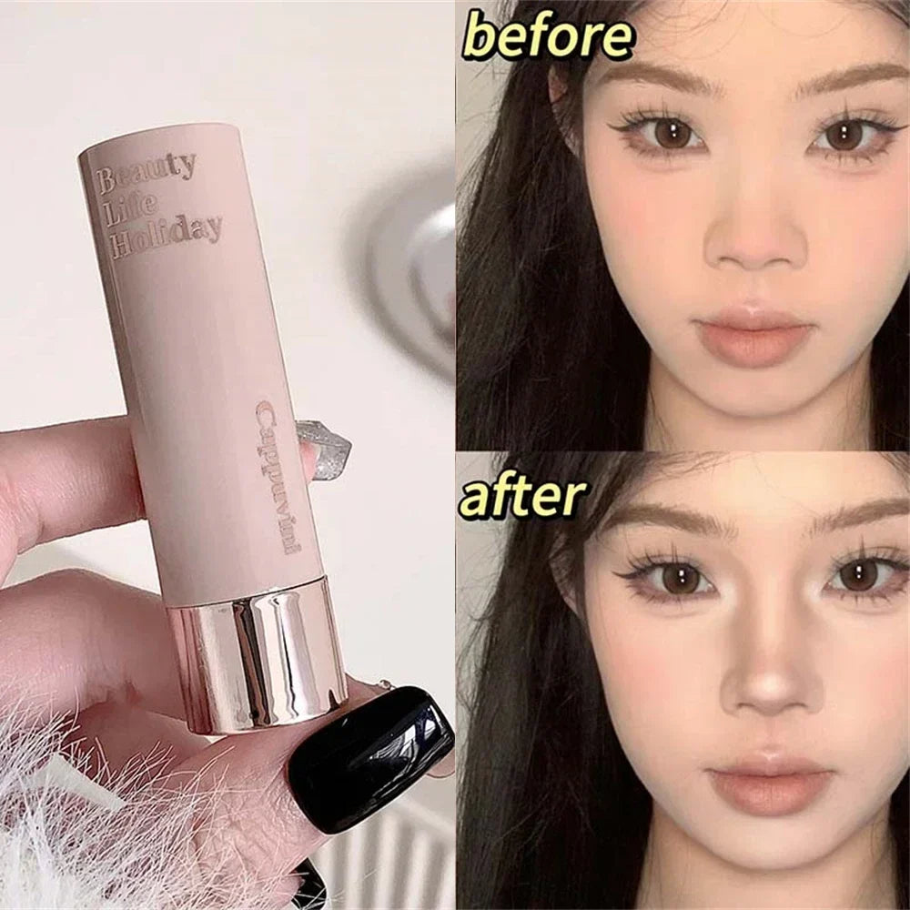 Moisturizing Matte Concealer Contour Stick Smooth Lasting 3D Nose Shadow Waterproof Face Highlight Brighten Contour Makeup