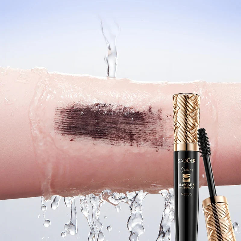 5D Silk Fiber Waterproof Mascara - Black Lengthening & Volumizing