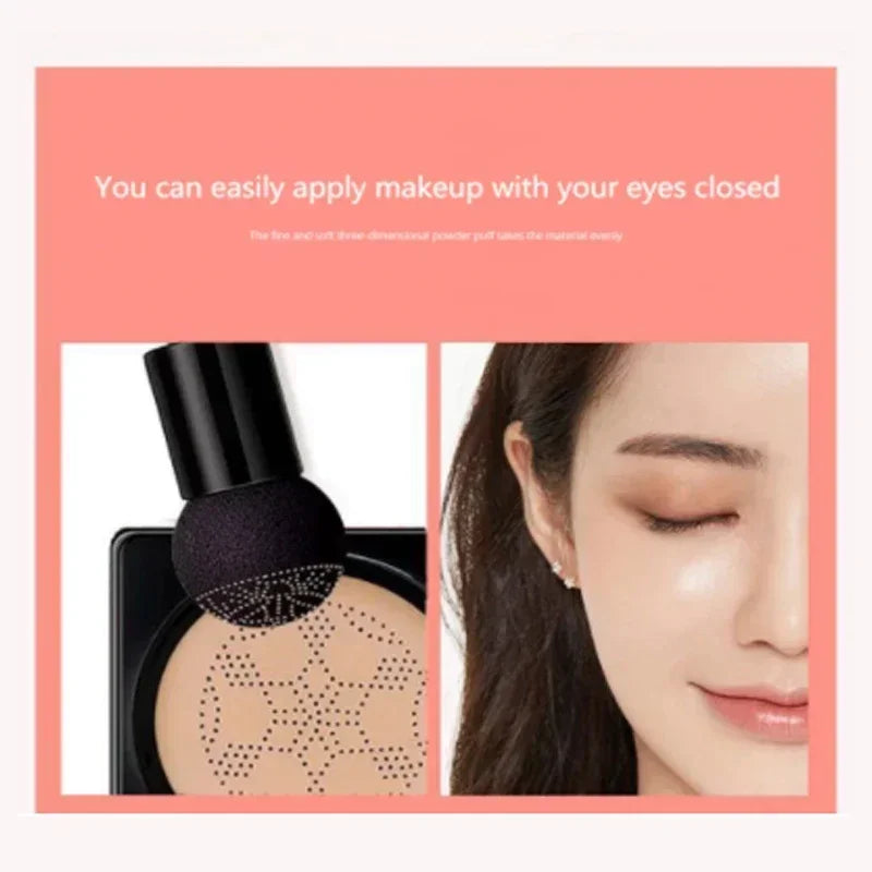 Mushroom Head Air Cushion CC Cream Foundation Moisturizing Long Lasting Face Comestics Natural Brighten Face Base Tone Make Up