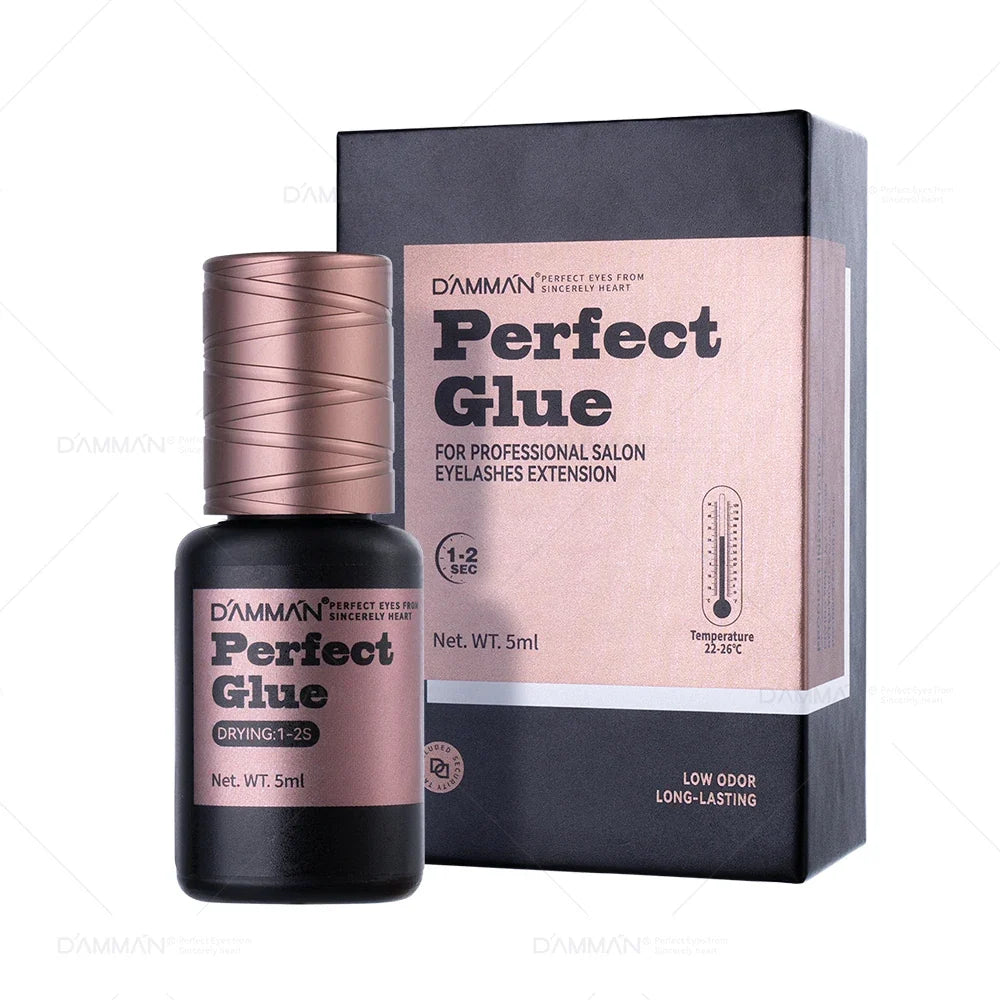 Damman Lash Gule for Eyelash Extension Low Stimulation Lash Extension Glue Professional Eyelash Glue Retention time 8-10 Weeks
