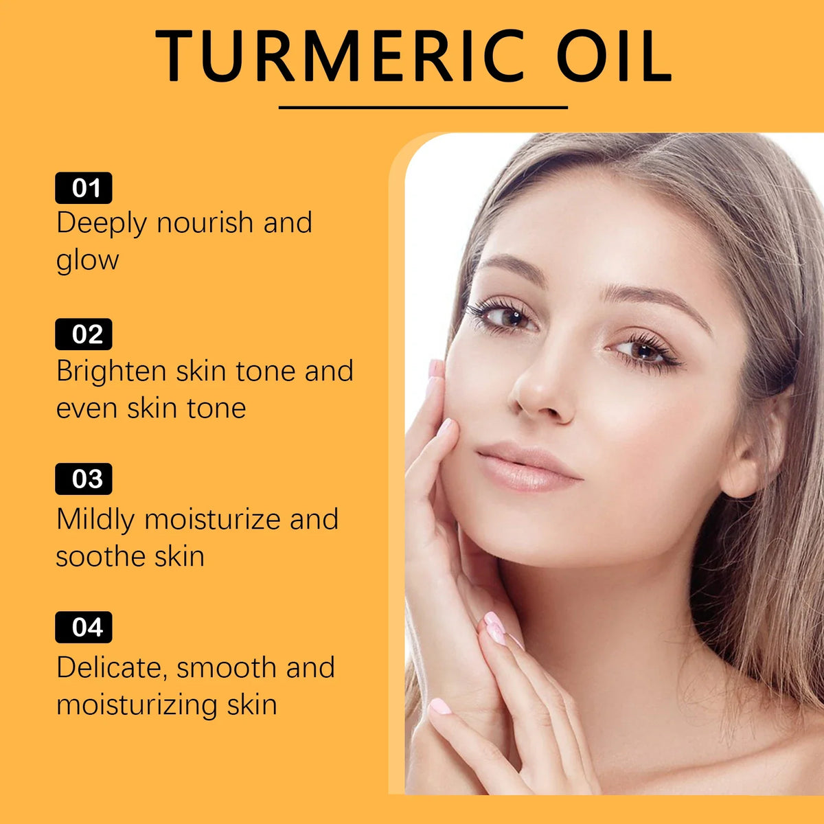 Turmeric Facial Oil Lightening Face Moisturizing & Skin Repair Smooth Deep Moisturizing Brightening Skin Care Essence Oil
