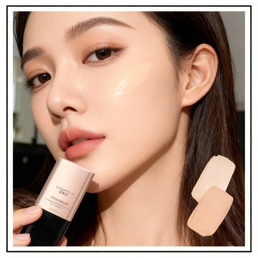 1/2PCS 2 in 1 Lightweight Foundation Stick Radiant Long-Lasting Full Coverage Hydrating Natural Finish Foundation Stick Makeup