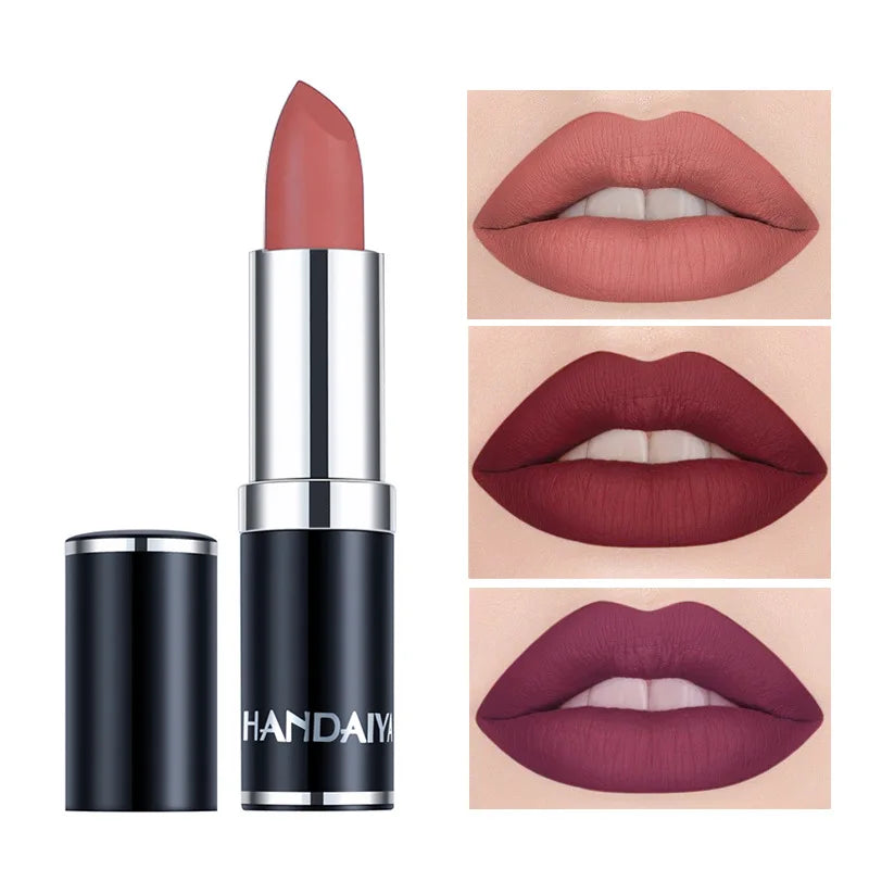 HANDAIYAN 12-color matte velvet lipstick long-lasting waterproof non-stick cup does not fall color lipstick lipstick