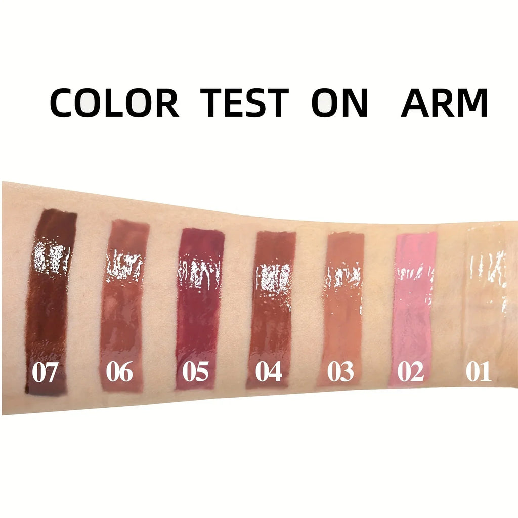 Hydrating Crystal Lip Oil - Plumping & Moisturizing Gloss with Tinted Shades for All Skin Types