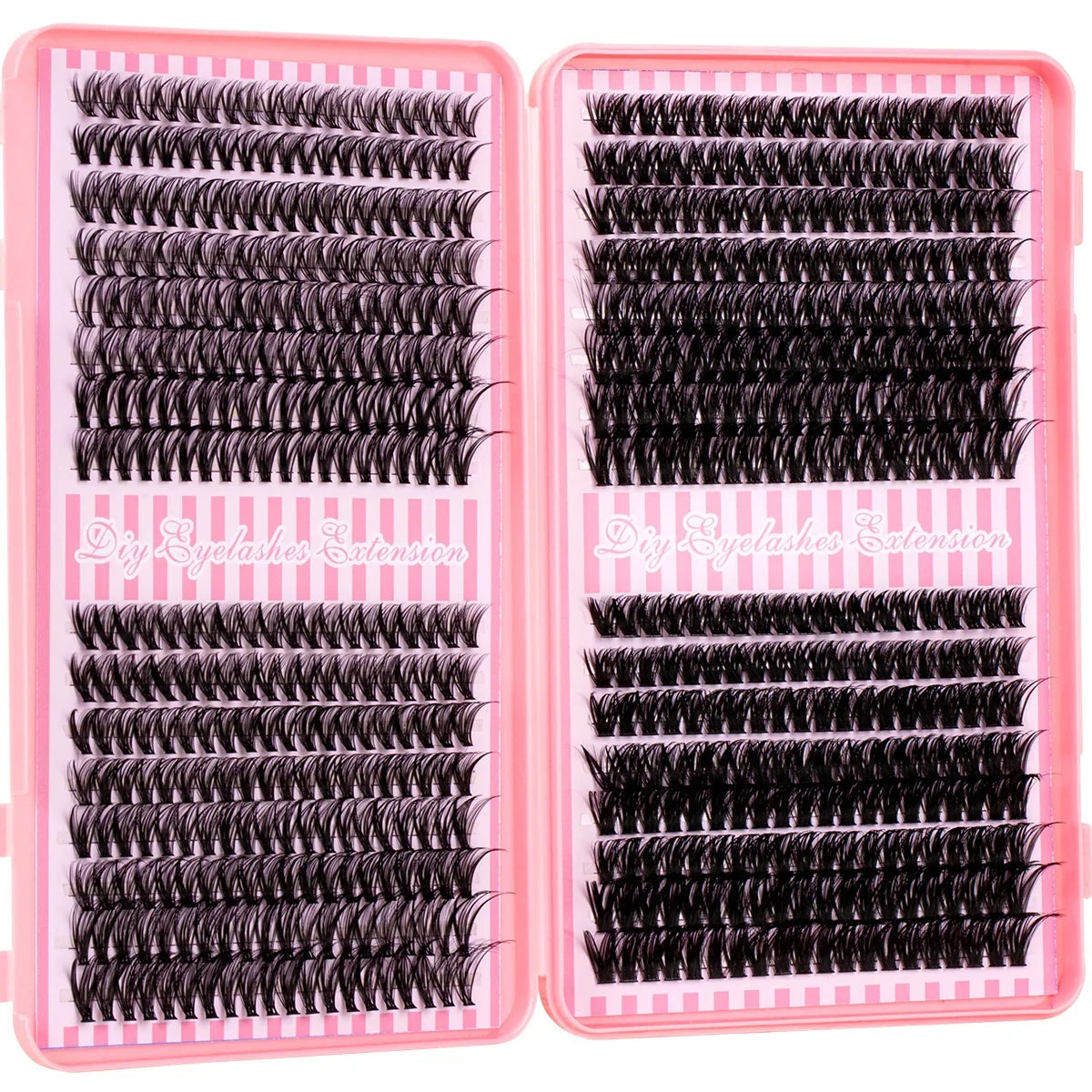 Eyelash Cluster DIY Eyelash Extension Kit with Tweezers Bond and Seal Reusable Single Eyelashes Festival Gift Eye Makeup