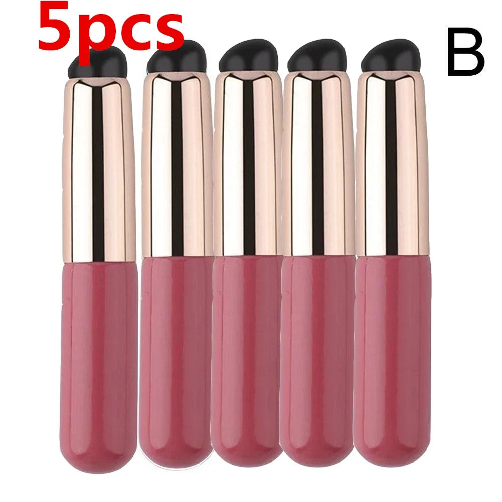 Silicone Lip Brush With Cover Cap Concealer Brush Like Fingertips Q Soft Lipstick Makeup Brushes Round Head No Broken