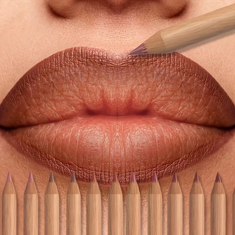 6pcs Velvet Matte Lip Liner Set - Long-Lasting Versatile Shades Longlasting Lip Makeup Berry, Brown, Pink Lip Pencil