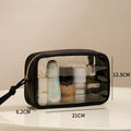 New Fashion Travel Portable Transparent Handheld Makeup Storage Bag Multi purpose Increased Capacity PVC Waterproof Toilet Bag