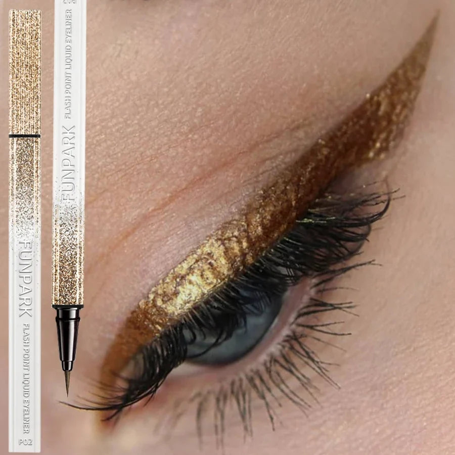 Metallic Liquid Eyeliner - Waterproof Shiny Pearlescent 0.6ml