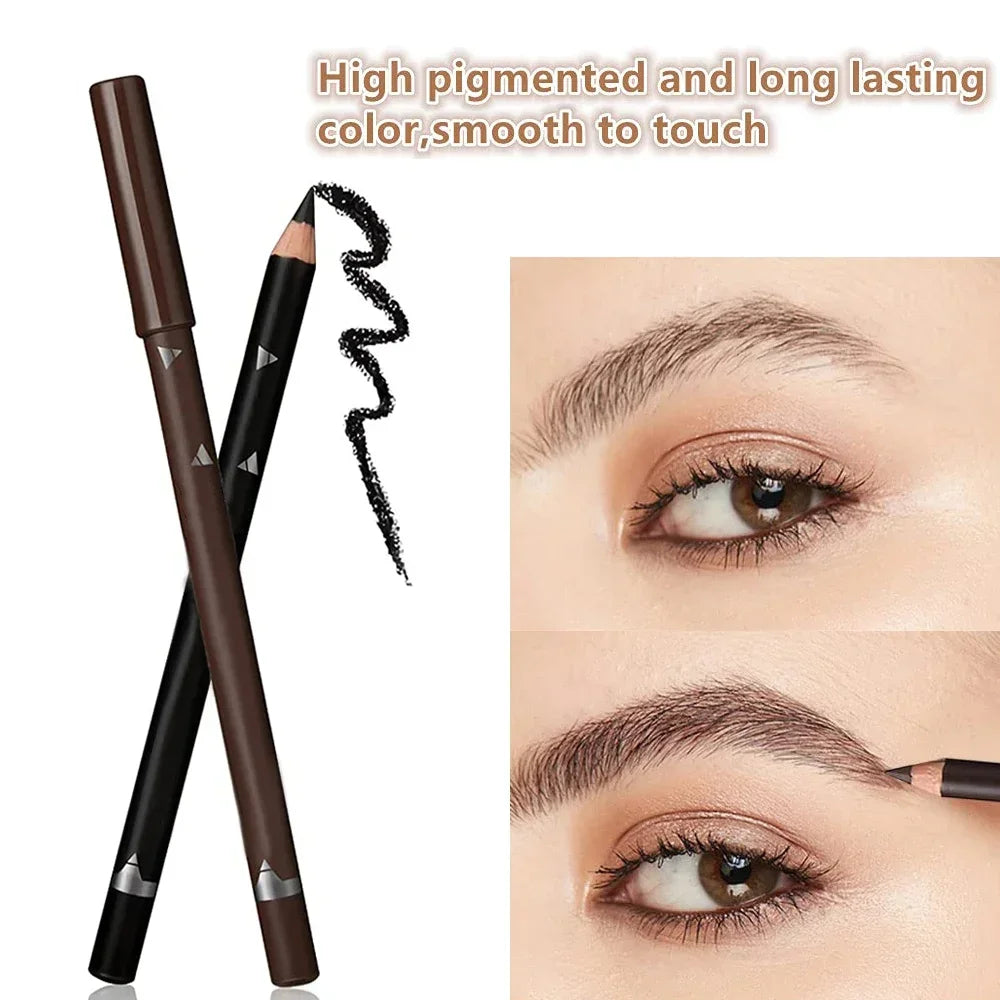 6/12Pcs Eye Brow Pencil Waterproof Professional Women Eye Makeup Pen Easy Color Natural Black Cosmetic Beauty Eyebrow Tool
