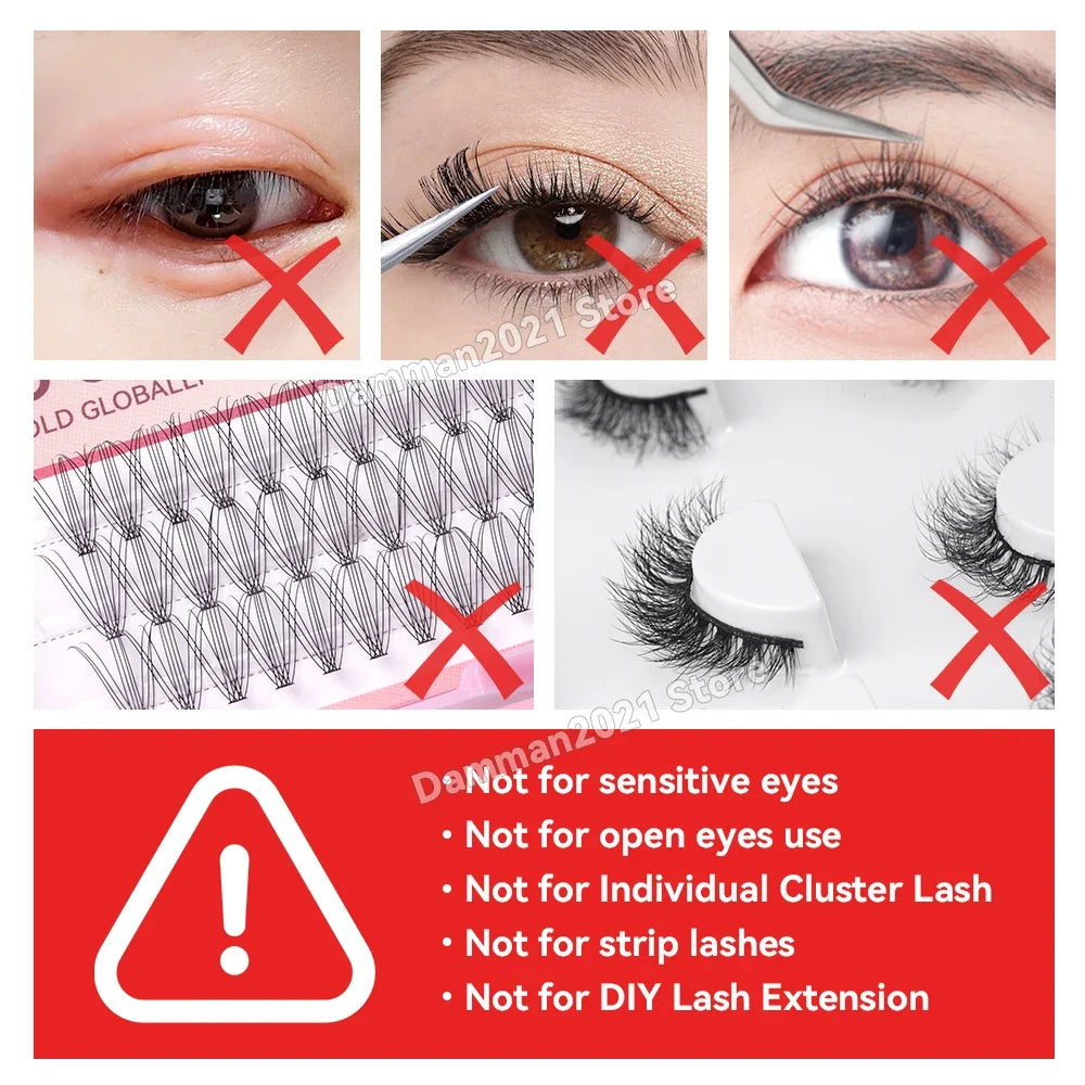 Damman Lash Gule for Eyelash Extension Low Stimulation Lash Extension Glue Professional Eyelash Glue Retention time 8-10 Weeks