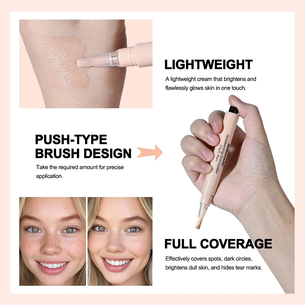 Liquid Press Concealer Click Pen - Brightening Face Makeup 3.5g