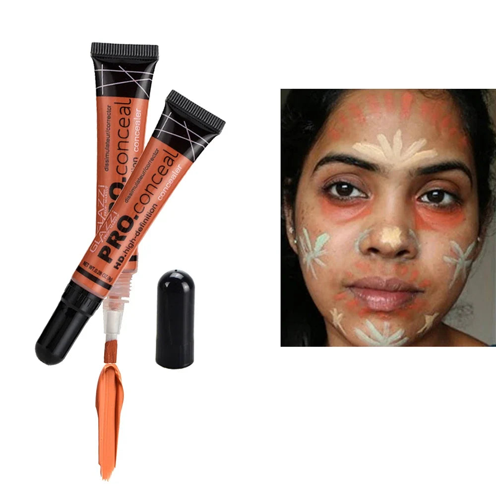 3 Piece Concealer Kit Set - Face Camouflage Cream for Acne Scars, Under Eye Dark Circles, Contouring & Foundation Makeup