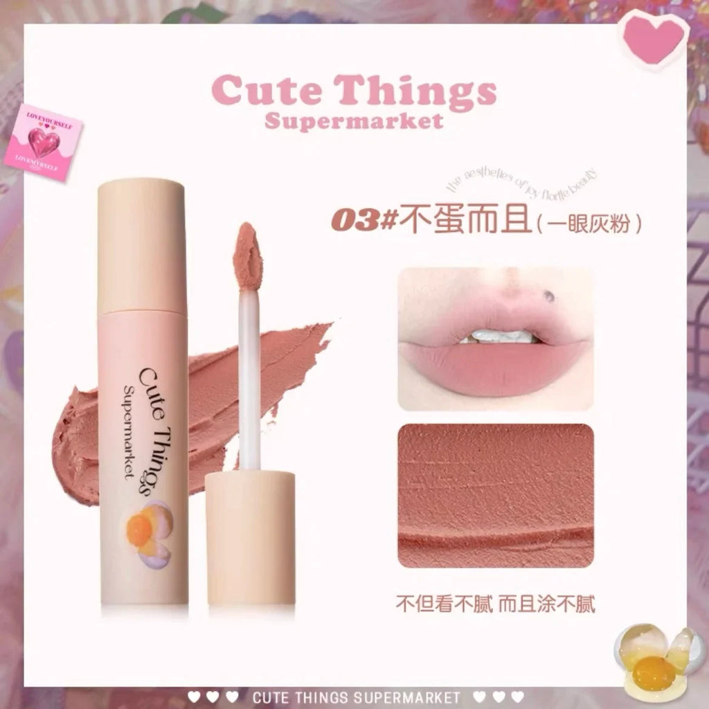 FLORTTE Meria Lipstick Cream Daily Lip Base Mud Glaze Floria Matte Concealer Cover Lip Color Natural