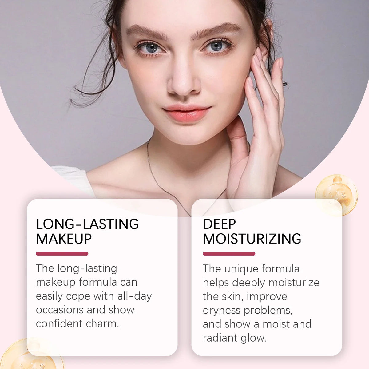 Peptide Bounce Balm Foundation Lasting Full Coverage Concealer Covers Spot Blemishes Brightening Oil Control Makeup Base Cream