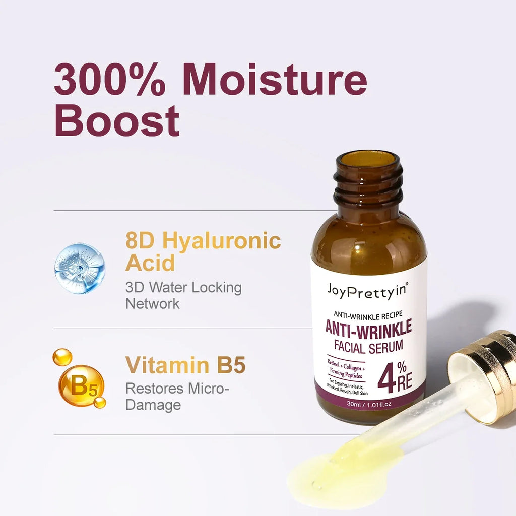 Retinol Anti Wrinkle Aging Face Serum Smooth Moisturizing Fade Fine Line Firming Nourishing Essence Moisturiz Facial Serum