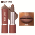 Barely Matte Cocoa Lipstick Creamy Texture Nourishing Care Long Lasting Waterproof  All Skin Types Brown Hue Matte Lipstick