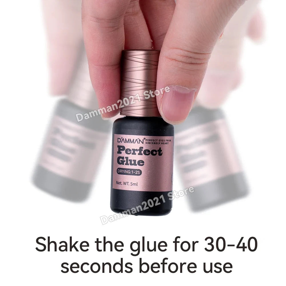 Damman Lash Gule for Eyelash Extension Low Stimulation Lash Extension Glue Professional Eyelash Glue Retention time 8-10 Weeks