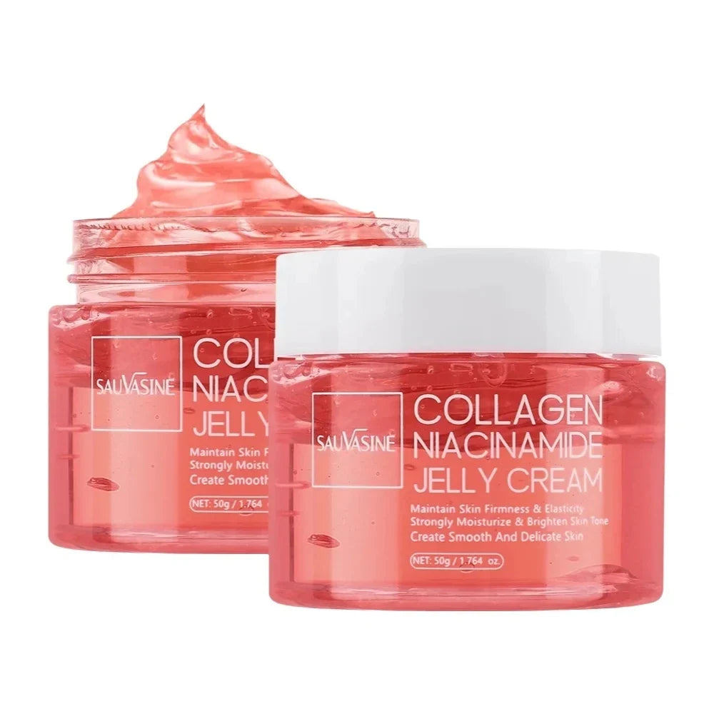 Collagen Jelly Cream Niacinamide Hydrolyzed Collagen 24h Glow & Lifted Look Moisturize Skin Elasticity & Hydration Face Cream