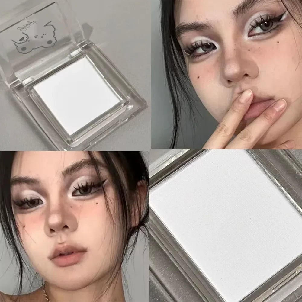 Hisyi Matte Monochrome Eyeshadow Palette Natural Light Highlighter Powder For Delicate Eye Contouring Brightens