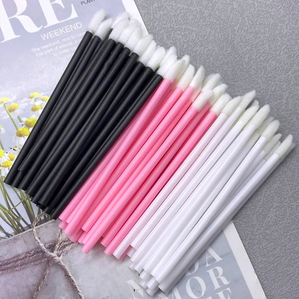 Wholesale 50/1000 PCS Disposable Lip Brush Women Accessories Lipstick Gloss Wands Applicator Perfect Best Make Up Tool Hotting