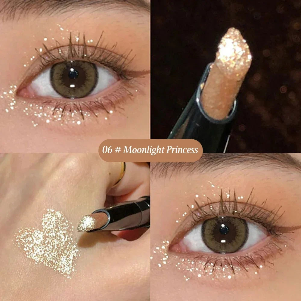 Glittering Highlighter Stick With Diamond Like Feel Silky And Good Ductility Face Brightening Three Dimensional Eye Shadow Pen