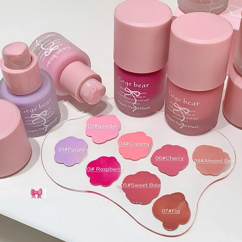Gege Bear Light Blush Liquid Moisturizing Mirror Vitality Moisturizing Whitening Brightening Natural Rouge