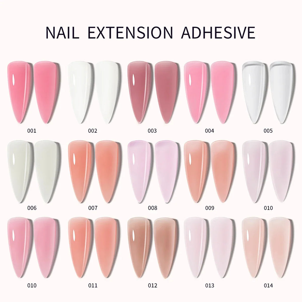 3pcs 15ml Poly Nail Gel Full Set For Extention Gel Polish Steal Push, Base And Top Coat, Cleaning Water And Nail Mold Kit Set