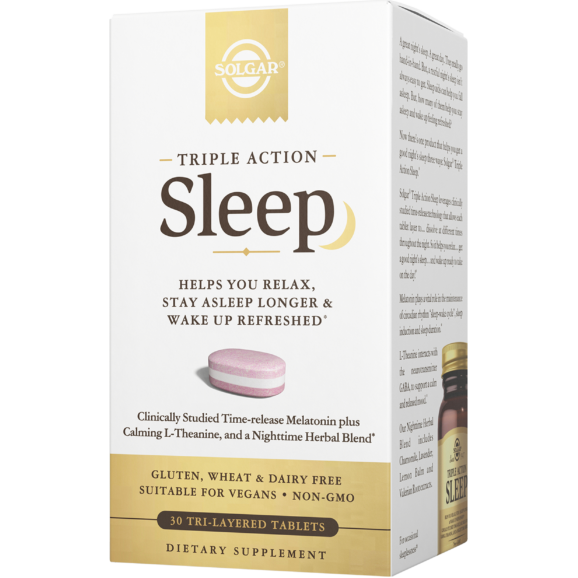 Solgar Triple Action Sleep 60 Tri-layered Tablets / 5 Oz