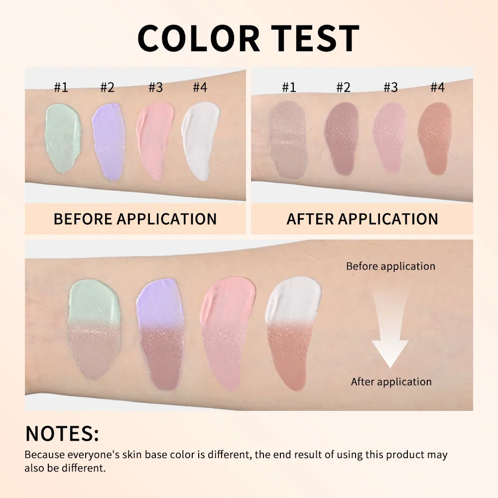 Waterproof Color Changing Liquid Foundation Centella Korean High Coverage Foundation Cream For Face Base Makeup
