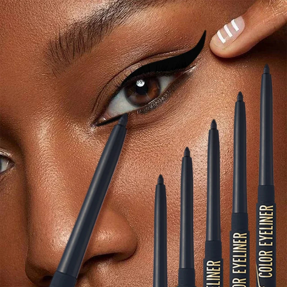 Intense Color Tone Long-Lasting Eyeliner Pencil - Sweatproof, Smudge-Proof, Waterproof Concealer & Lip Liner Gel Pen for Flawles