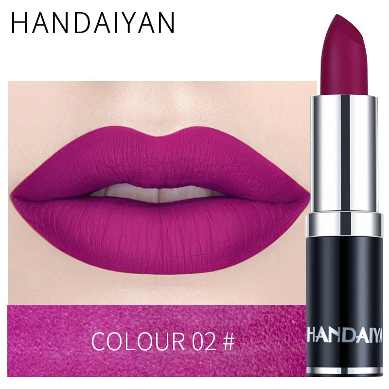 HANDAIYAN 12-color matte velvet lipstick long-lasting waterproof non-stick cup does not fall color lipstick lipstick