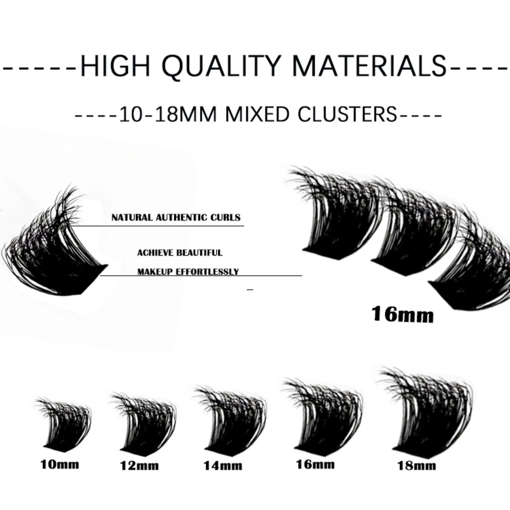 New 14/30 Rows DIY 5D Fluffy Lash Clusters 30D-150D Thick Eyelash Clusters Individual Lashes 10-18mm Cluster Eyelash Extension