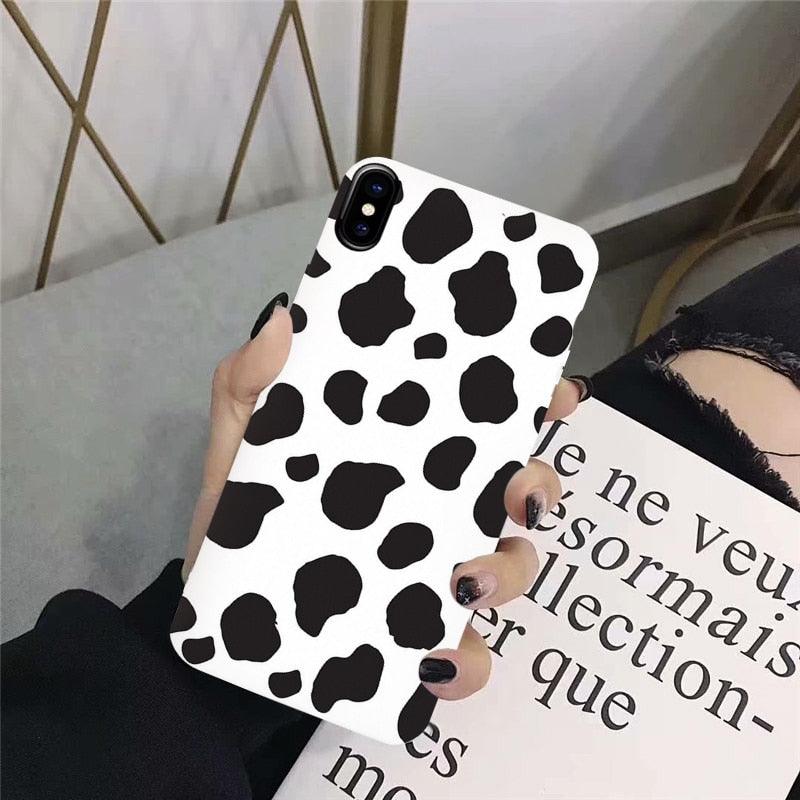 Slim Fit  Lightweight Black White  Print Silicone Case For iPhone 11 Pro 7 8 Plus X XR XS Max iphone 11 Cell Phone Case Cover White Black Pattern Print Silicone Unisex Case