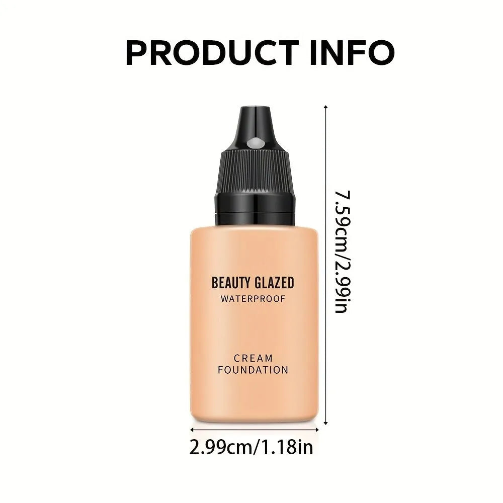 2024 New Foundation +Puff set Liquid Matte Full Coverage Foundation Waterproof Matte Natural Foundation With Blue Thumb Puff