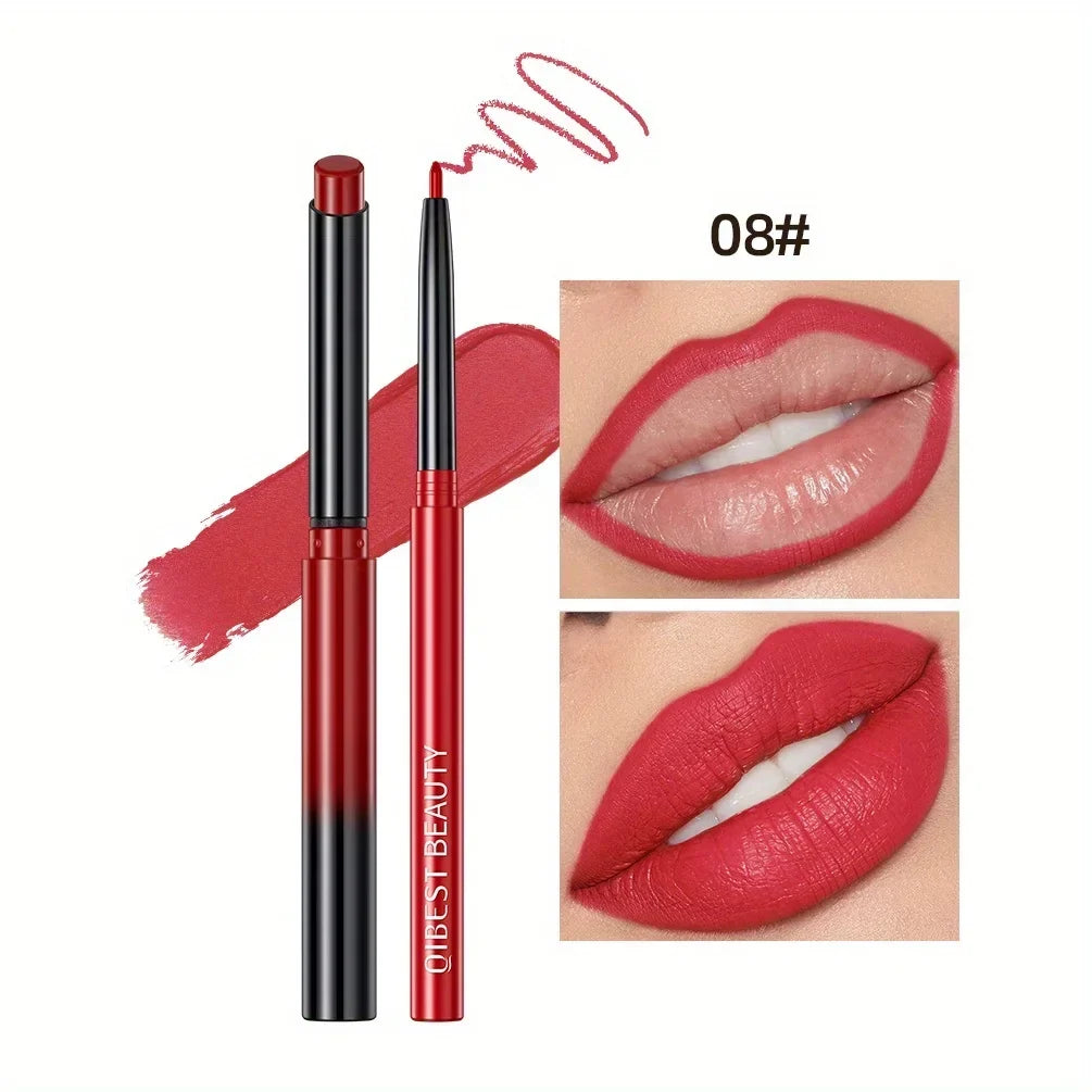 1PC matte lipliner, durable waterproof, sweat resistant, easy to color, fadeless lip gloss, essential for beauty