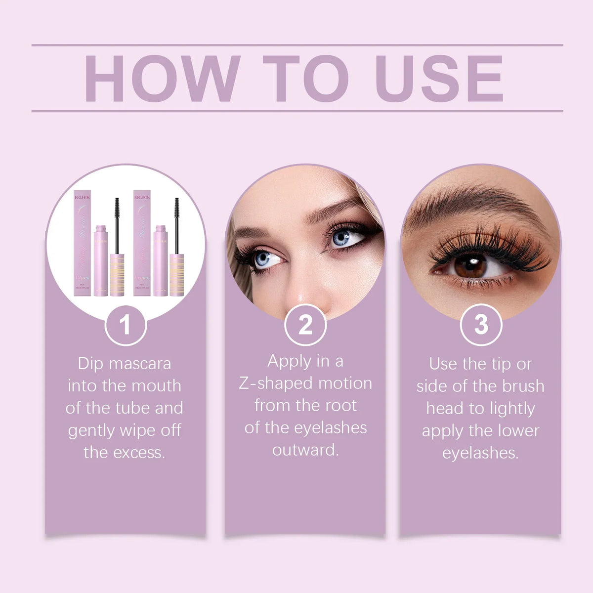 Eelhoe Curling Mascara Series Keep Thicking Lengthening Eyelashes Extension Volume Makeup Cosmetics Waterproof Black Mascara 5ml