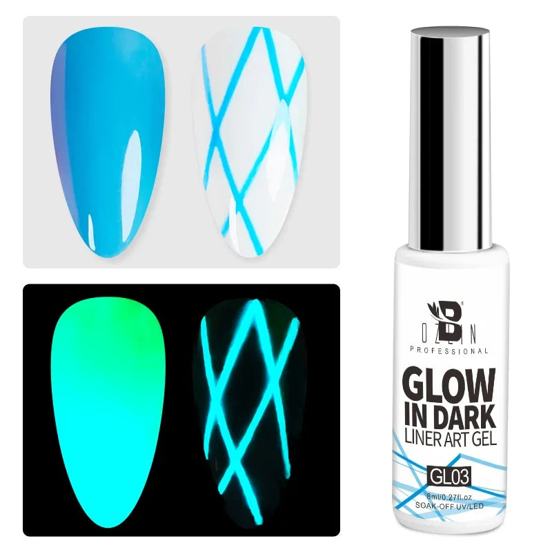5ML Gold Silver Metallic Liner Paint Gel Polish Chrome Mirror Metal Effect Super Bright French UV LED Semi Permanent Nail Gel