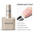 MAYCHAO 12ml Jelly Gel Nail Polish Semi Permanent Top Coat Soak Off UV LED Gel Art Nail Varnish Manicure Long Lasting Nail Gel