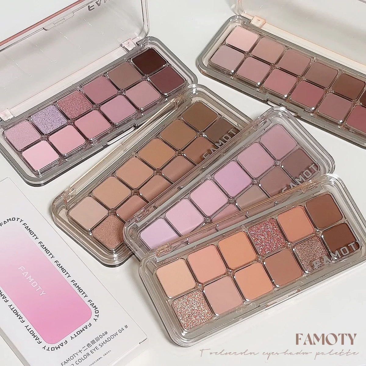 12-Color Matte Eyeshadow Palette - Tea Apricot Earth Tones