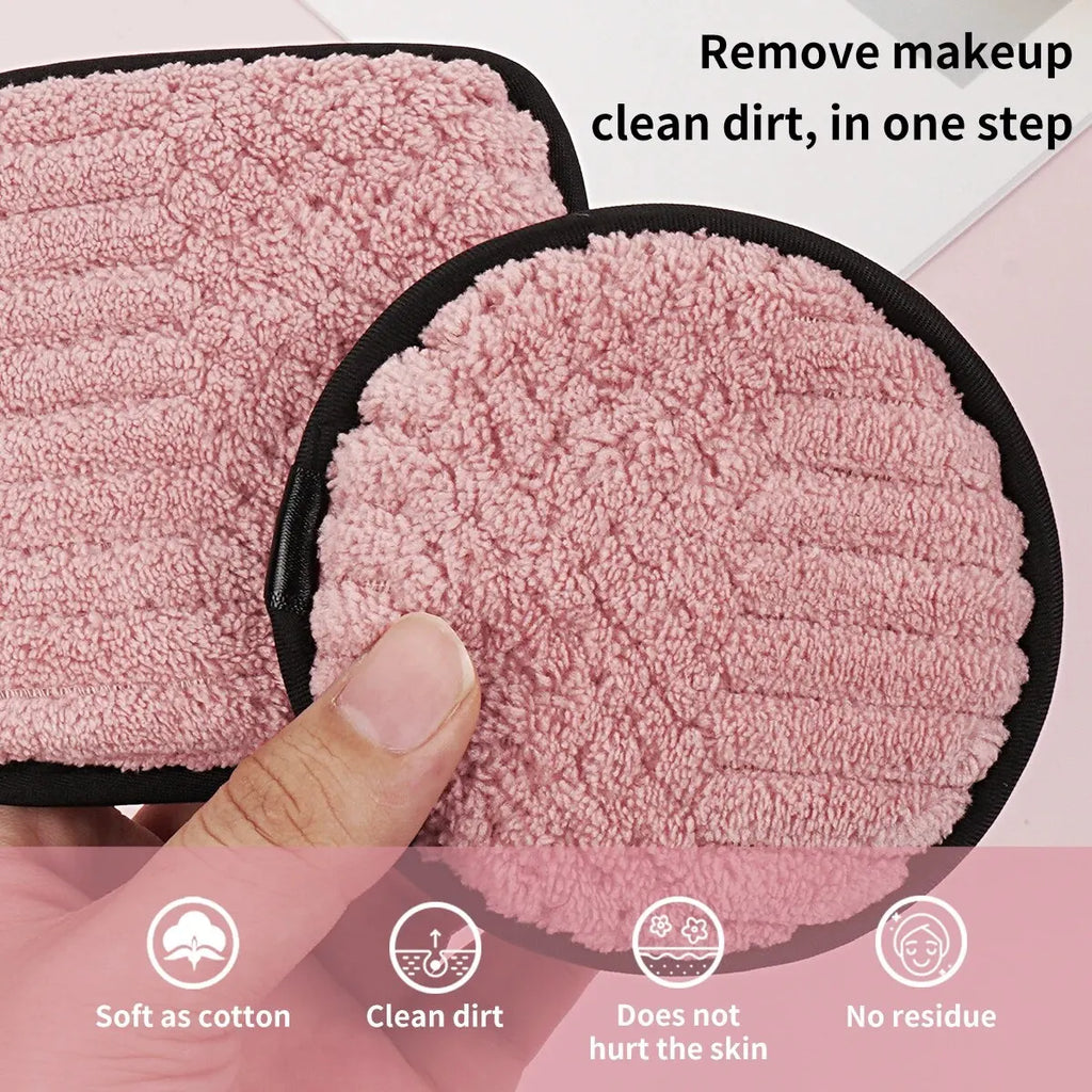 MAANGE 10pcs Makeup Remover Microfiber Cotton Pad Cosmetics Washable Makeup Towel Cleaning Sponge Skin Care Tool