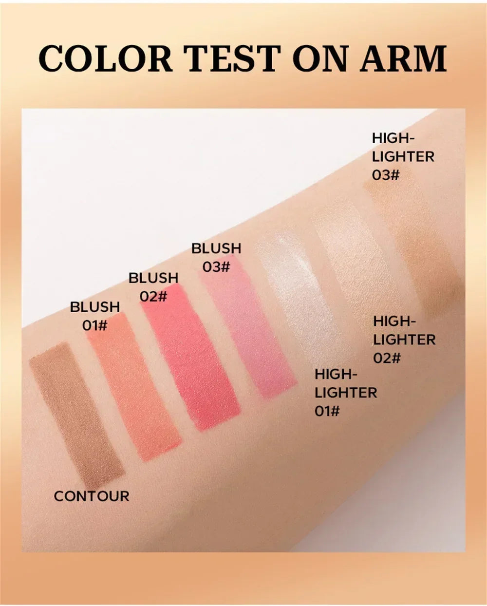 BEAUTY GLAZED 7 Colors Liquid Blush Stick Highlighter Multi Functional Make Up Pen Lip Cheek Waterproof Lasting Cosmetic
