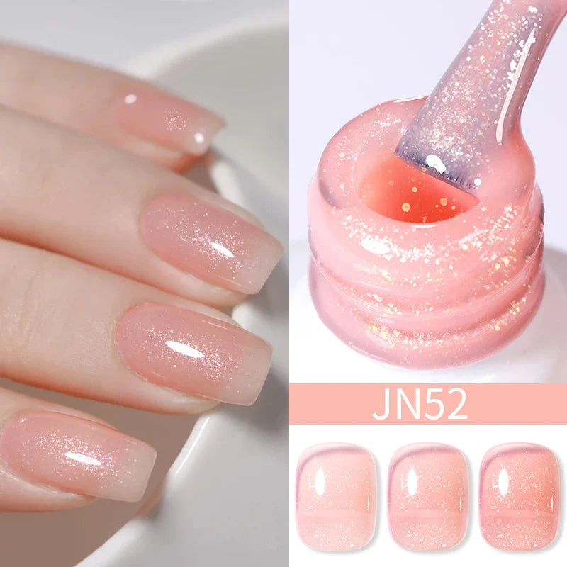 BORN PRETTY 10ml Blood Red Jelly Gel Nail Polish Halloween Nails Art Gel Polish Sheer Translucent Nail Gel for Winter Manicure