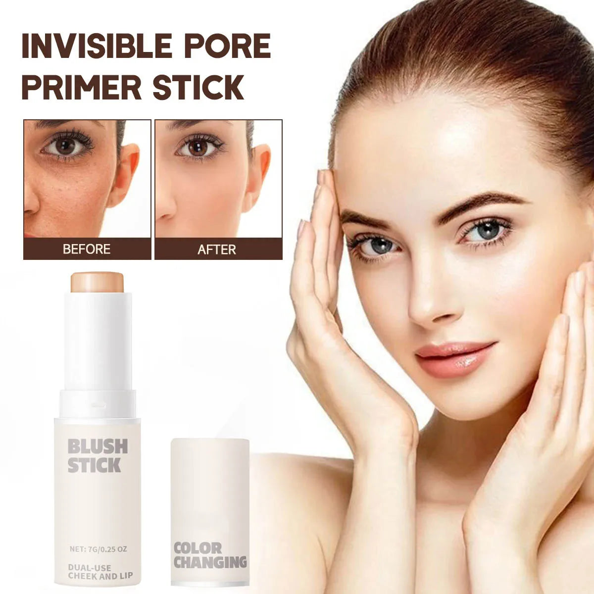 Invisible Pore Base Stick Makeup Concealer Isolation Makeup Front Pore Base Modifying Skin Color Primer Makeup Cream 2025