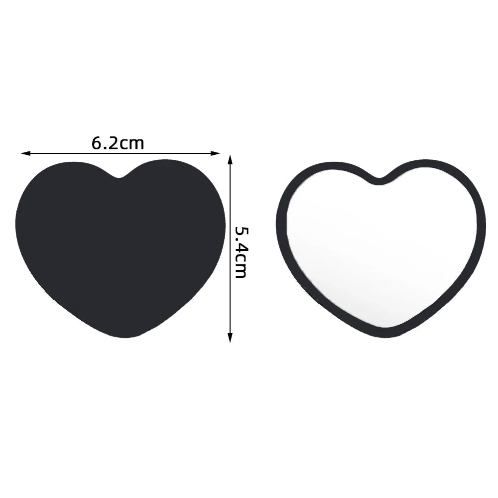 1 Pc Small Portable Heart Shape Mirrors Custom Logo Souvenir Wedding Bridesmaid Gift Ideas Wig Lash Salon Small Business Mirror