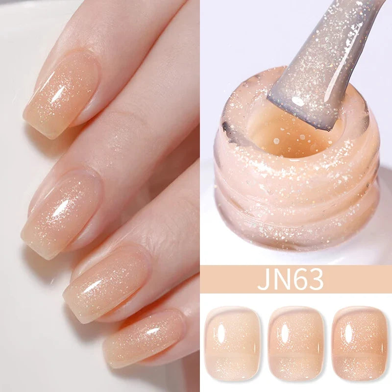 BORN PRETTY 10ml Blood Red Jelly Gel Nail Polish Halloween Nails Art Gel Polish Sheer Translucent Nail Gel for Winter Manicure